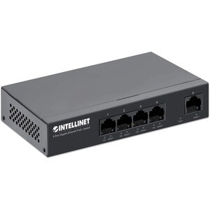 Switch PoE+ con 5 puertos Gigabit - 5 Puertos Conmutador Ethernet - Gigabit Ethernet - 10/100/1000Base-T