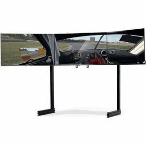 Next Level Racing Elite Free Standing Triple Monitor Stand- Black Edition - 21" to 65" Screen Support - 55.12" Height x 95