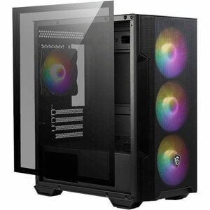 MSI MAG FORGE M100R - Micro Tower - Black - Mesh, Tempered Glass - Micro ATX, Mini ITX Motherboard Supported - 6 x Fan(s) 