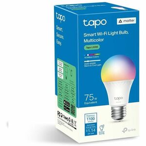 Tapo LED Light Bulb - 9.50 W - 75 W Incandescent Equivalent Wattage - 120 V AC - 1100 lm - A19 Size - Multicolor Light Col