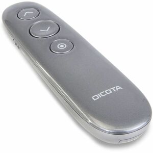 Dicota Presentation Pointer - Radio Frequency - USB - Grey - Wireless - 2.40 GHz - Rechargeable