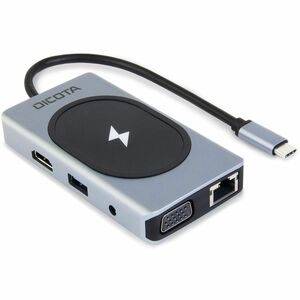 Dicota USB-Typ C Docking Station für Mikrofon, Kopfhörer, Tablet-PC, Desktop-PC, Monitor, Notebook - Ladefunktion - Speich
