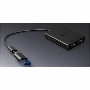 i-tec A/V Adapter - 1 x USB Type A - Male, 1 x USB Type C - Male - 2 x HDMI Digital Audio/Video - Female - 4096 x 2160 Sup