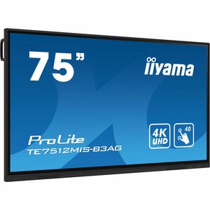 iiyama ProLite TE7512MIS-B3AG 4K UHD LCD Collaboration Display - ARM Cortex A55 - 8 GB - Infrarot (IrDA) - Touchscreen - 1