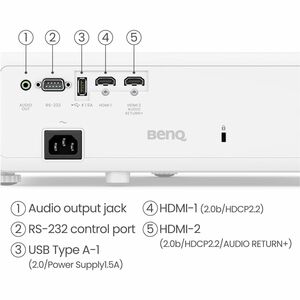 BenQ TK710 3D Deckenmontage, Tabletop DLP-Projektor - 16:9 - Hoher Dynamikbereich (High Dynamic Range, HDR) - 600,000:1 Ko