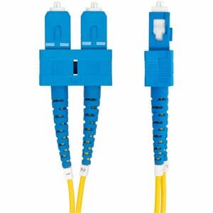 StarTech.com 2m (6.6ft) SC to SC (UPC) OS2 Single Mode Duplex Fiber Optic Cable, 9/125, 40G/100G, Low Insertion Loss, LSZH