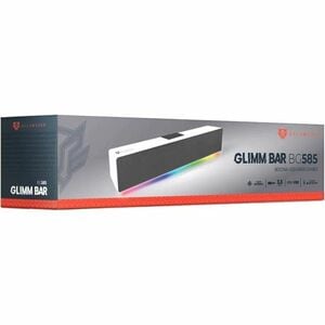 Bocina Gamer Glimm Bar BG585 Soundbar + RGB / Bluetooth + Control Digital RGB + 10 W RMS / Blanco