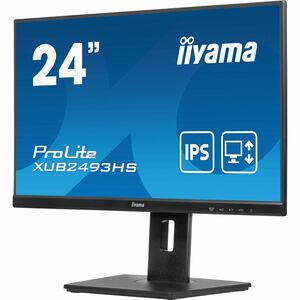 iiyama ProLite XUB2493HS-B6 24" Class Full HD LED Monitor - 16:9 - Matte Black - 60.5 cm (23.8") Viewable - In-plane Switc