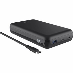 Trust Laro Stromspeicher - Schwarz - für Notebook, Smartphone, Tablet, Action-Kamera, MacBook, Spielkonsole - 1 x Typ-C 65