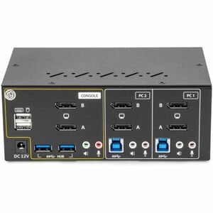 Rocstor SK01 KVM Switchbox - 4K - 3840 x 2180 - 6 x USB - USB 2.0 - 6 x DisplayPort - TAA Compliant