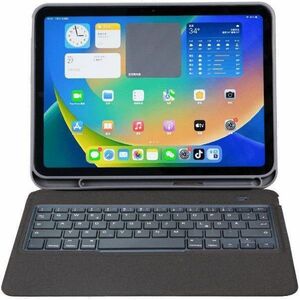 DEQSTER Slim Robust Tastatur/Cover für 27,7 cm (10,9 Zoll) Apple iPad (7. Generation), iPad (8. Generation), iPad (9. Gene