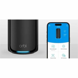 Netgear Orbi RBE972SB Wi-Fi 7 IEEE 802.11be Ethernet Wireless Router - Quad Band - 2.40 GHz ISM Band - 6 GHz UNII Band - 3