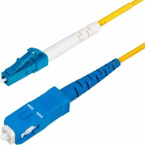 StarTech.com SPSMLCSC-OS2-2M. Kabellänge: 2 m, Lichtleitertyp: OS2, Anschluss 1: LC, Anschluss 2: SC, Lochdurchmesser: 9 µm