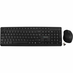 V7 CKW350DE Tastatur & Maus - Deutsch - Tastatur, Kabellos, Funk 2,40 GHz, Schwarz - Maus, Optische, Kabellos, Funk, 1600 
