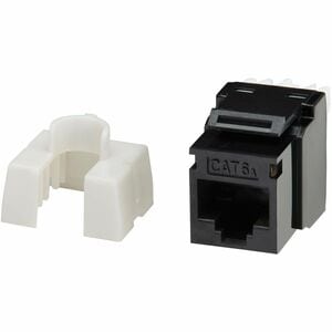Eaton Tripp Lite Series Cat6a Keystone Jacks, 25 Pack - 4PPoE Compliant, 110/Krone, 568A/B, RJ45 Ethernet, Black, TAA - 25