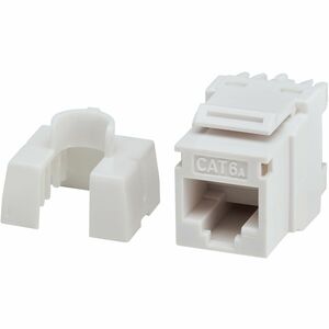 Eaton Tripp Lite Series Cat6a Keystone Jacks, 10 Pack - 4PPoE Compliant, 110/Krone, 568A/B, RJ45 Ethernet, White, TAA - 10