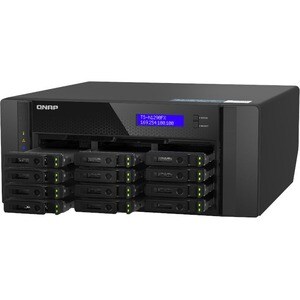 QNAP TS-h1290FX-7302P-128G SAN/NAS Storage System - AMD EPYC 7302P Hexadeca-core (16 Core) - 12 x HDD Supported - 0 x HDD 
