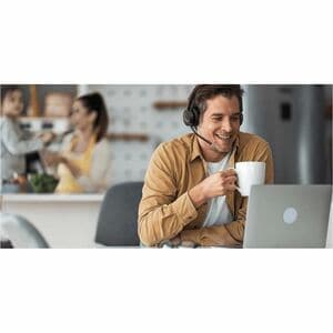 Yealink BH70 Wireless On-ear, Over-the-head Stereo Headset - Black - Microsoft Teams Certification - Binaural - Supra-aura