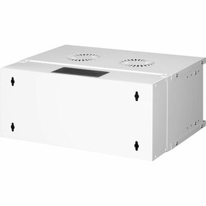 Digitus SOHO PRO 4U Wandmontierbar Geschlossener Schrank Rackschrank für Networking327 mm Regaltiefe - Hellgrau - Stahl, B