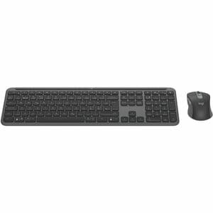 Logitech Signature Slim MK950 Keyboard & Mouse - QWERTY - Danish, Norwegian, Swedish, Finnish - USB Type A Wireless Blueto