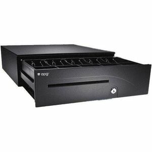 apg 1616 Cash Drawer - EUR 5 Bill - 8 Coin - Black - 124.5 mm Height x 406.4 mm Width x 424.2 mm Depth