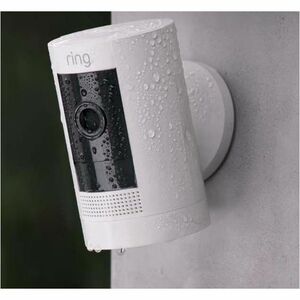 Ring Stick Up Cam Indoor/Outdoor Full HD Network Camera - Colour - White, Black - Colour Night Vision - 1920 x 1080 - Wi-F