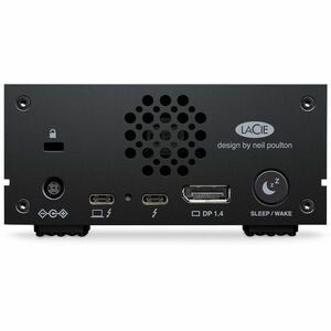 LaCie 1big Dock STHS20000800 24 TB Hard Drive - 3.5" External - Black - Camera, Notebook Device Supported - Thunderbolt 3,