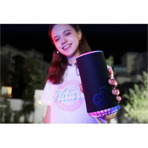 soundcore Glow Portable Bluetooth Speaker System - 30 W RMS - Black - Battery Rechargeable