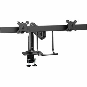 Bras support d'écran V7 DM1HDD pour Moniteur, Affichage - Noir mat - Support de barre à ressort à gaz robuste V7 pour doub