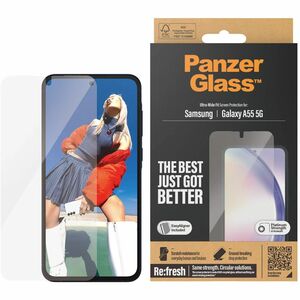 PanzerGlass Glass Screen Protector for Samsung Galaxy A55 5G - Transparent - For Widescreen Super AMOLED Smartphone - Bump
