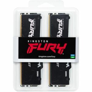 Kingston FURY Beast RAM Module - 64 GB (2 x 32GB) - RGB - DDR5-6400/PC5-51200 DDR5 SDRAM - 6400 MHz Dual-rank Memory - CL3