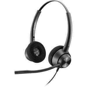Poly EncorePro 320 Wired Over-the-head, On-ear Stereo Headset - Black - TAA Compliant - Binaural - Supra-aural - 32 Ohm - 