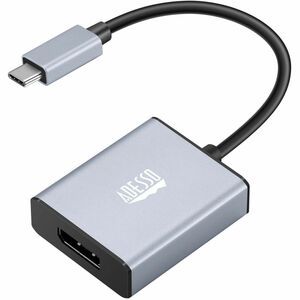 Adesso USB-C to Display Port Adapter - 1 x USB Type C - Male - 1 x DisplayPort 1.2 Digital Audio/Video - Female - 3840 x 2