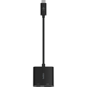 Belkin A/V Adapter - 1 x Type C USB Male - 1 x HDMI Digital Audio/Video Female, 1 x USB Type C Power Female - 3840 x 2160 