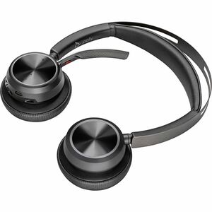 Poly Voyager Focus 2 Kabel/Kabellos Kopfbügel, Auf den Ohren Stereo Headset - Schwarz - Siri, Google Assistant - Binaural 