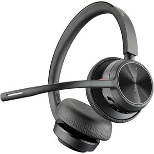 Poly Voyager 4300 UC 4320 Kabel/Kabellos Auf den Ohren, Kopfbügel Stereo Headset - Schwarz - Microsoft-Teams-Zertifizierun