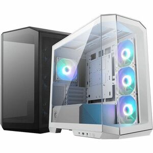 MSI MAG PANO M100R PZ Gaming Computer Case - Mid-tower - White - Tempered Glass - Micro ATX, ITX, Mini ITX Motherboard Sup