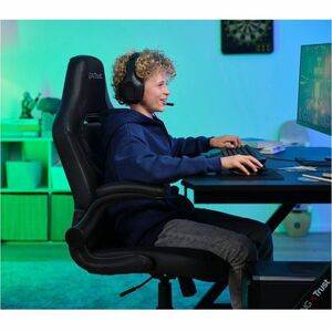 Trust GXT 703 RIYE Gaming-Stuhl - Polyamid, Nylon, Kunstleder, Plastik, Metall - Schwarz