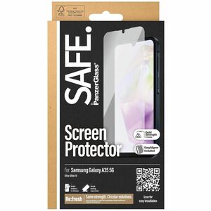 Safe Glass, Polyethylene Terephthalate (PET) Screen Protector for Samsung Galaxy A35 5G - Transparent - For Super AMOLED S