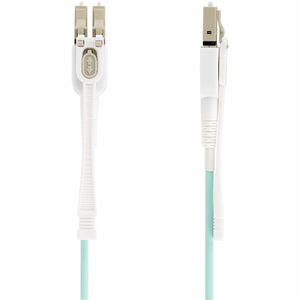 StarTech.com 10m (32.8ft) LC (UPC) OM4 Multimode Fiber Optic Cable, Push Pull Tabs, 50/125, 100G, Low Insertion Loss, Fibe