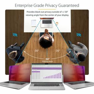 StarTech.com 16-inch MacBook Pro 21/23 Privacy Screen, Gold Filter w/Enhanced Privacy, Computer Security Filter, +/- 30 De