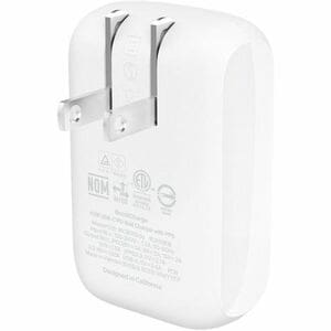 Belkin BoostCharge Dual Wall Charger 42W - 42 W - 3 ft (0.91 m) Cable - 120 V AC, 230 V AC Input - 5 V DC, 9 V DC, 15 V DC