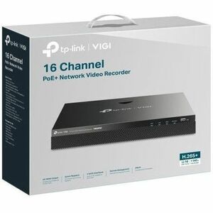 TP-Link VIGI NVR2016H-16MP 16 Kanäle Kabel Videoüberwachungsstation 4 TB HDD - Netzwerk-Videorekorder - HDMI - 4K Aufnahme