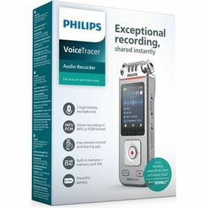 Philips Voice Tracer DVT4110 Digital Voice Recorder - [Built-in] Microphone, Speaker, Battery - Omni-directional Microphon