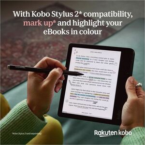 Lettore di testo digitale Kobo Libra Colour - Nero - 24000 Libro(i) - 32 GB Flash - 17,8 cm (7") Display - Touchscreen - 1