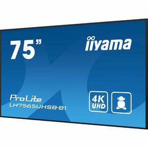 iiyama ProLite LH7565UHSB-B1 1905 mm LCD Digital-Signage-Display - 24 Stunden/7 Tage Betrieb - IPS-Technologie (In-Plane-S