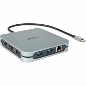 Dicota USB-Typ C Docking Station für Monitor, Notebook, Tablet-PC - 2 Unterstützte Displays - 4K @ 60Hz, 8K @ 30Hz - 3840 