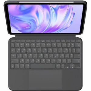 Logitech Combo Touch Tastatur/Cover (Folie) für 27,9 cm (11 Zoll) Apple iPad Pro 11 (2024) Tablet - Schweizerisch Tastatur