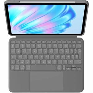 Logitech Combo Touch Keyboard/Cover Case for 27.9 cm (11") Apple iPad Air (5th Generation), iPad Air 11 (2024) Tablet - Ox