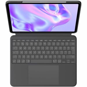 Logitech Combo Touch Keyboard/Cover Case for 27.9 cm (11") Apple iPad Pro 11 (2024) Tablet - Graphite - Scuff Resistant, S